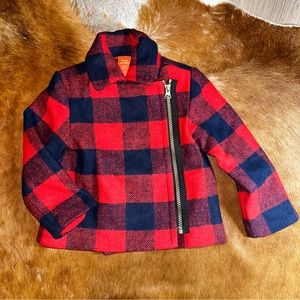Toddler plaid pea coat